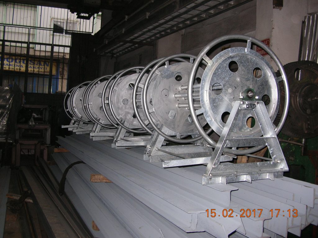 Galvanizli halat tamburu